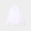 Sweat zippé molleton à capuche blanc homme