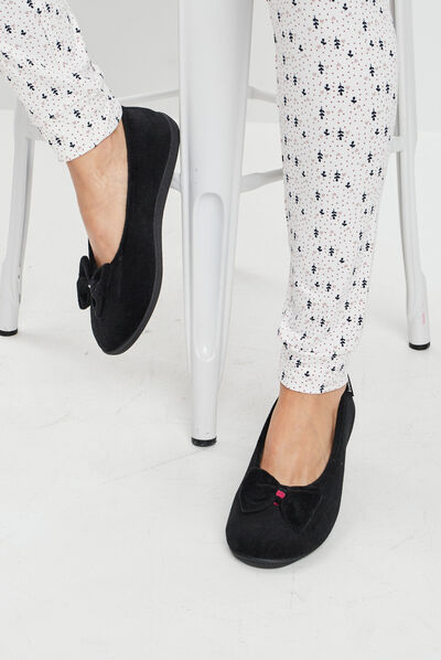 Chaussons ballerines Isotoner noir femme