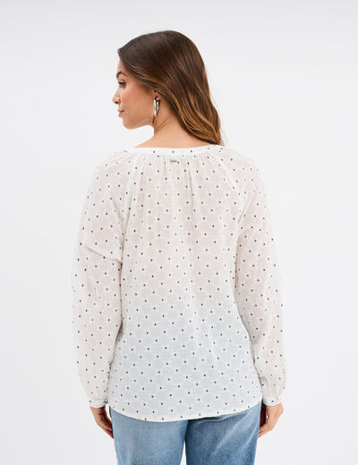 Blouse oversize coton majoritaire blanc femme