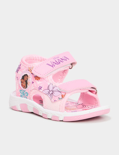 Sandales à scratchs Vaiana rose fille