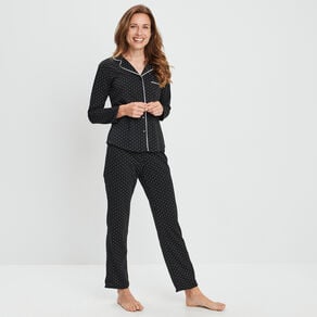 ensemble pyjama 2 pieces noir femme Ensemble pyjama 2 pièces noir femme