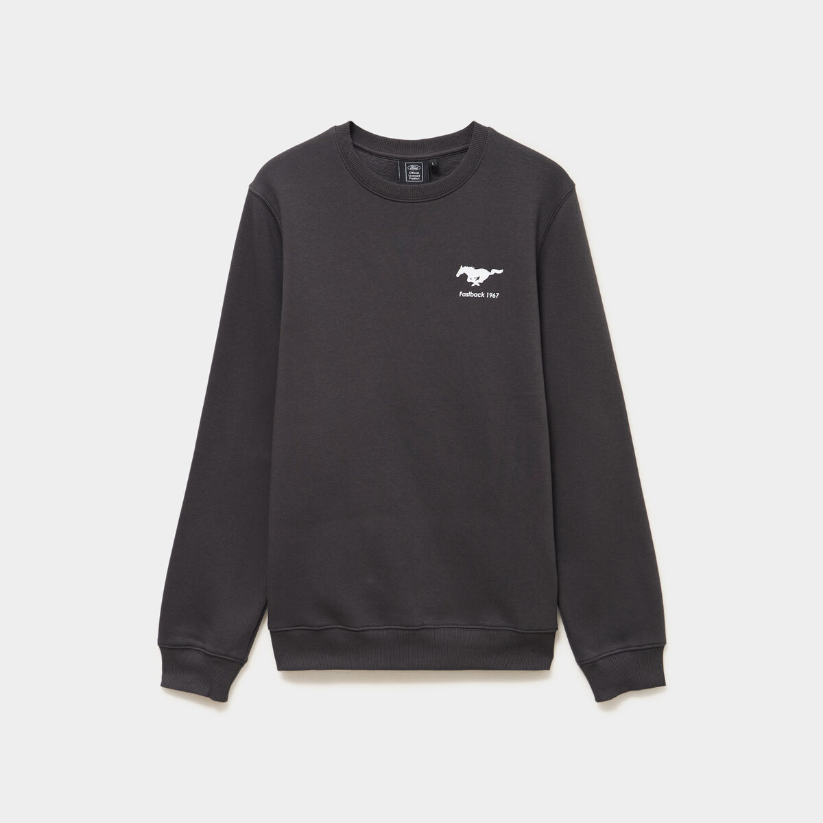 Sweat molleton manches longues Mustang gris fonc&eacute; homme
