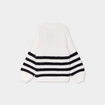 Pull col rond manches ballons ivoire fille