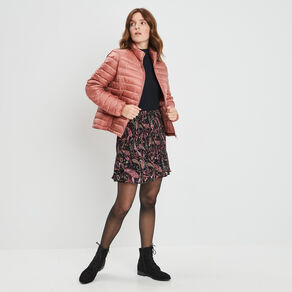 jupe evasee courte volantee noir femme Jupe évasée courte volantée noir femme