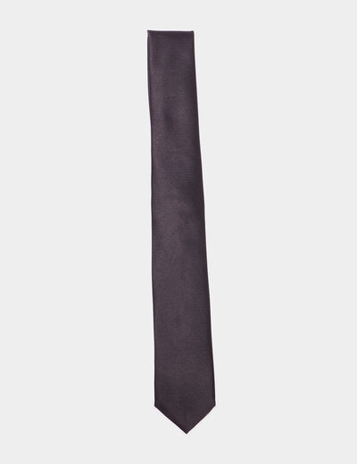 Cravate avec effet satin noir homme
