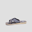 Mules brides larges croisées gris homme