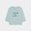T-shirt boutonné manches longues coton vert clair bébé garçon