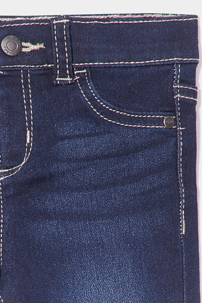 Jeans slim 4 poches taille ajustable denim brut bébé garçon