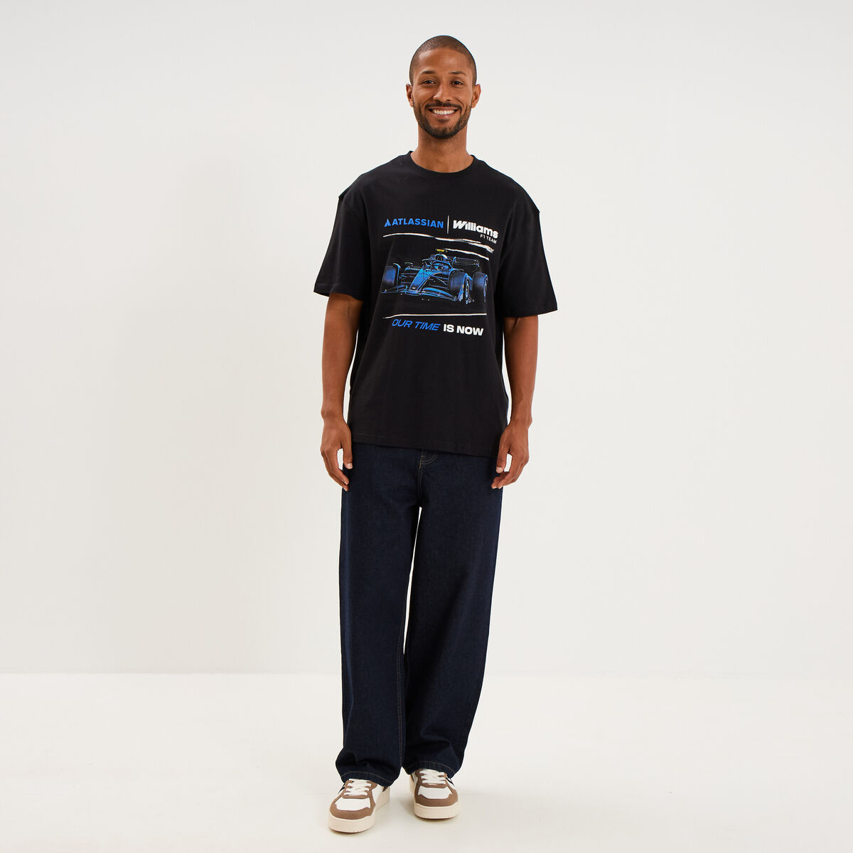 T-shirt &agrave; manches courtes Williams F1 noir homme