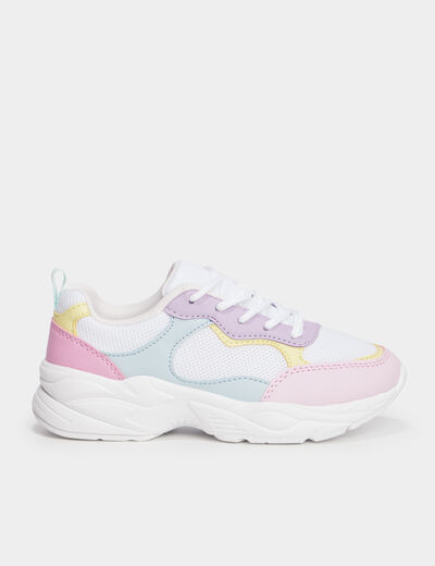 Baskets running semelle mémoire de forme multicolore fille