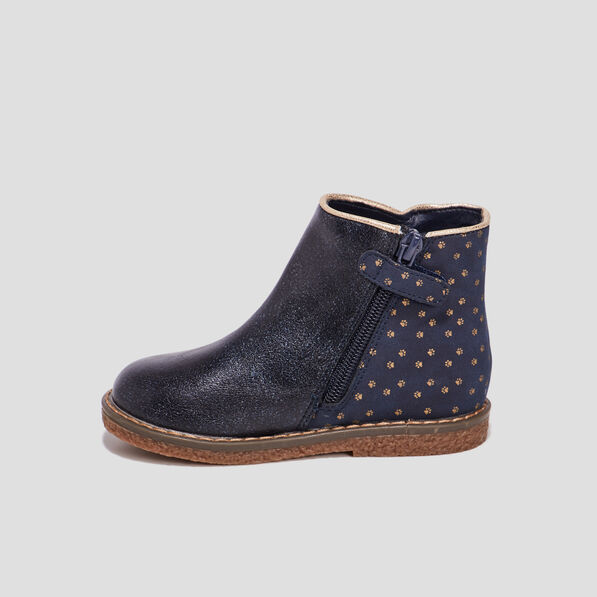 Bottines Lulu Castagnette bleu marine fille