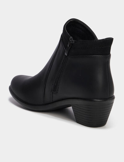 Boots &agrave; talons confort noir femme