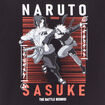 T-shirt manches courtes coton Naruto noir garçon