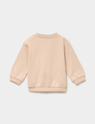 Ensemble sweat et legging marron clair b&eacute;b&eacute; fille
