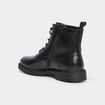 Bottines zipp&eacute;es effet similicuir noir homme