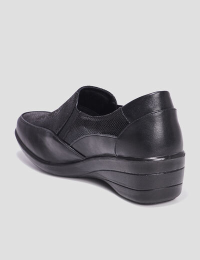 Loafers pied large Confortissimo noir femme