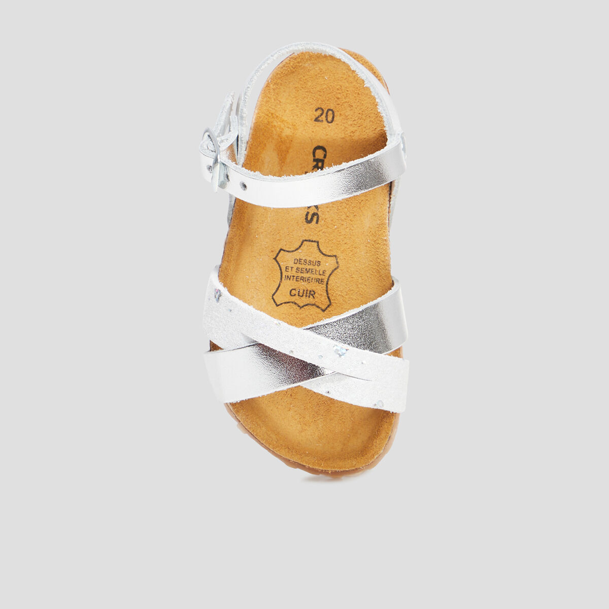 Sandales brides croisées Creeks beige bébé fille