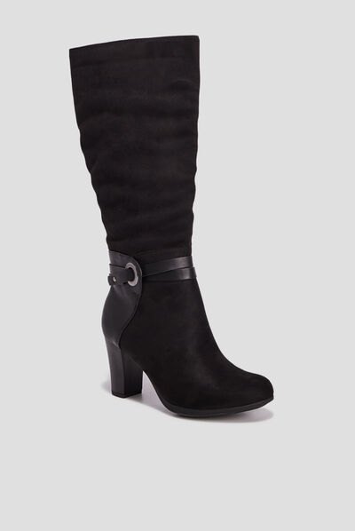 Bottes à talons noir femme