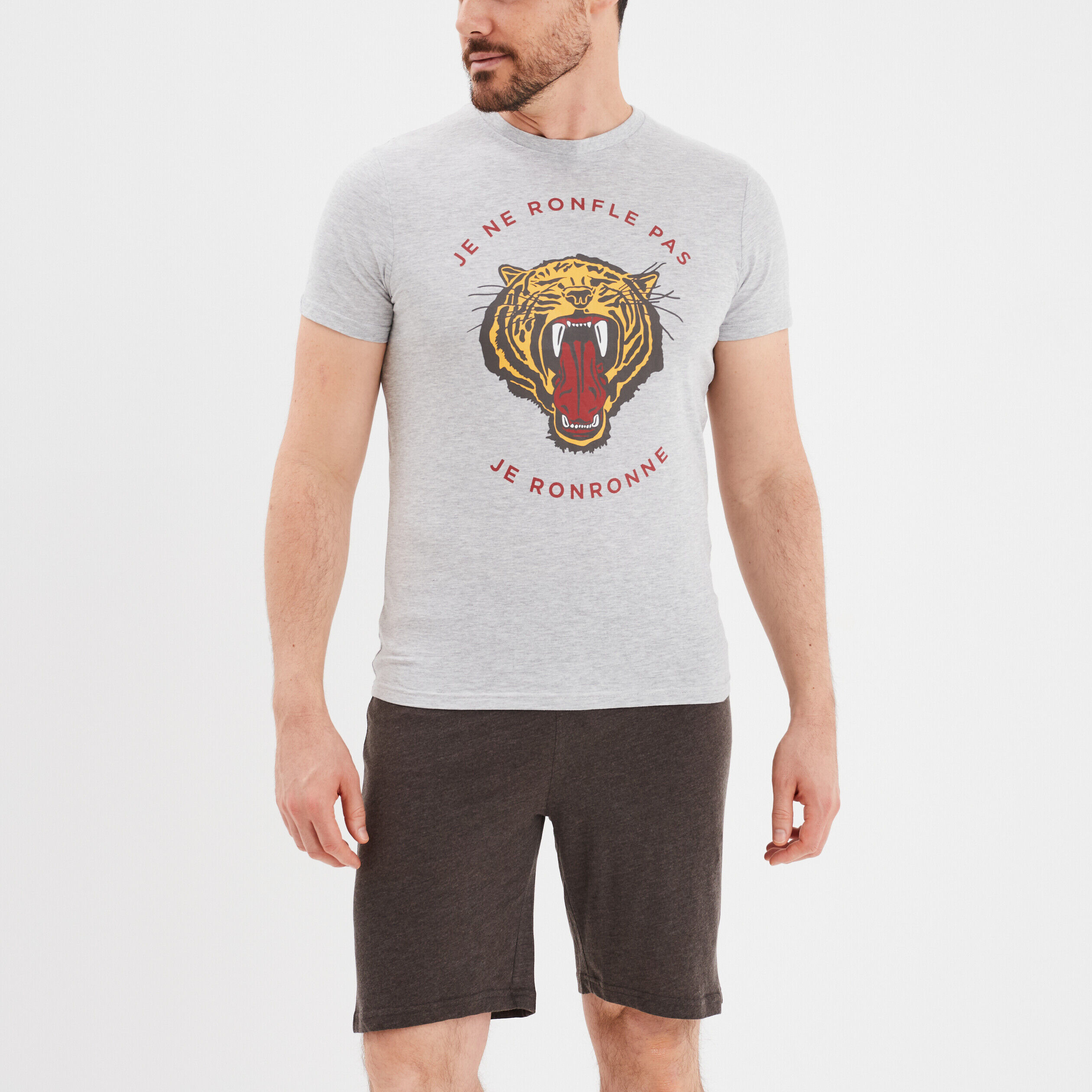 Ensemble pyjama 2 pièces gris homme LH