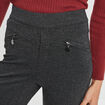 Pantalon slim ajusté 7/8ème gris fonce femme