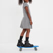 Robe patineuse manches courtes ecru fille