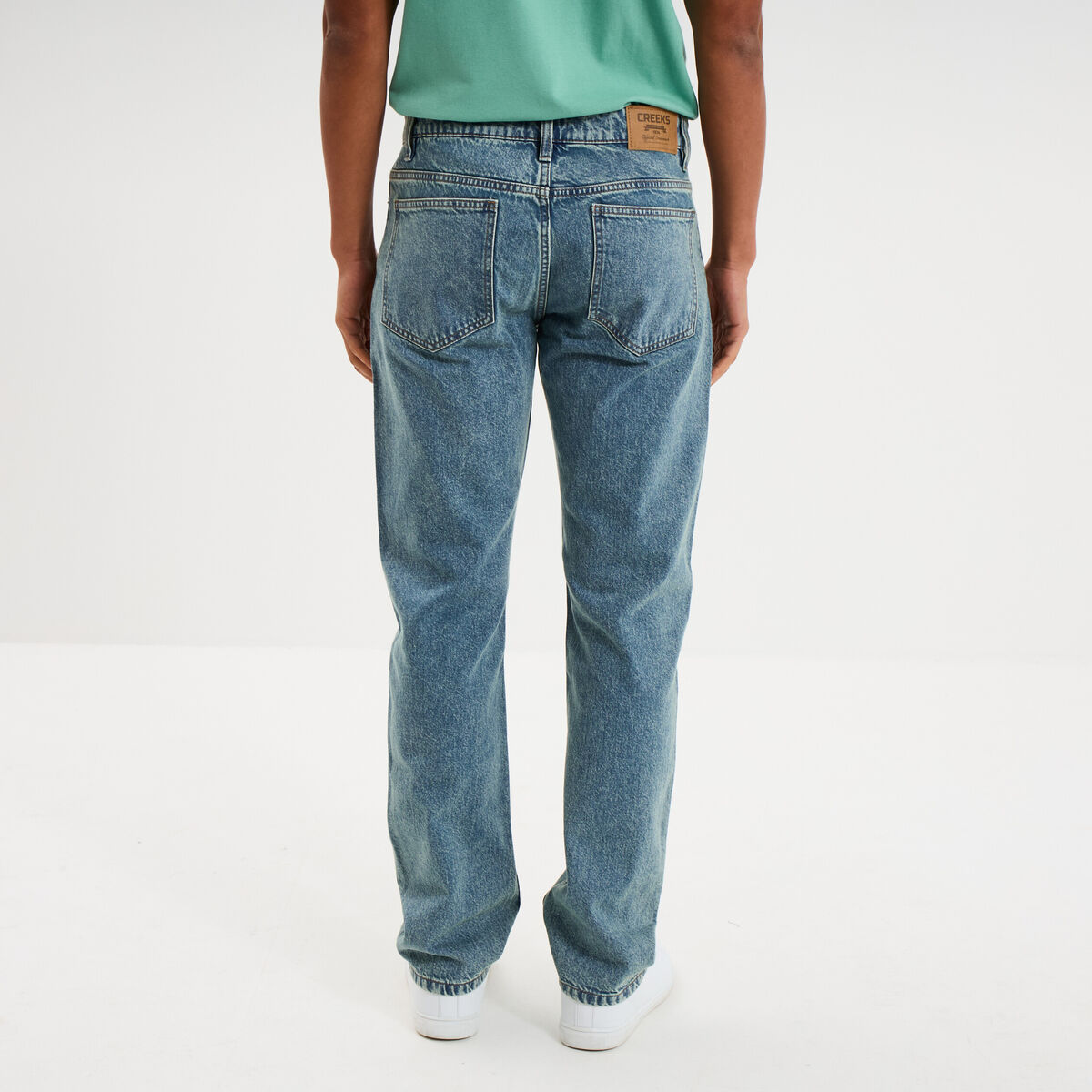 Jean regular 5 poches coton denim double stone homme