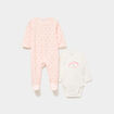 Ensemble body et dors-bien effet velours rose clair b&eacute;b&eacute;