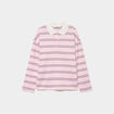 Polo manches longues coton rose pastel femme