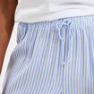 Pantalon de pyjama fluide bleu femme