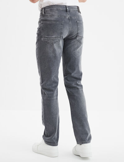 Jean stretch coupe regular denim gris homme