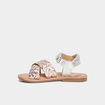 Sandales en cuir Canibraid gris argent fille
