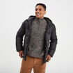 Doudoune doublée zippée à capuche noir homme