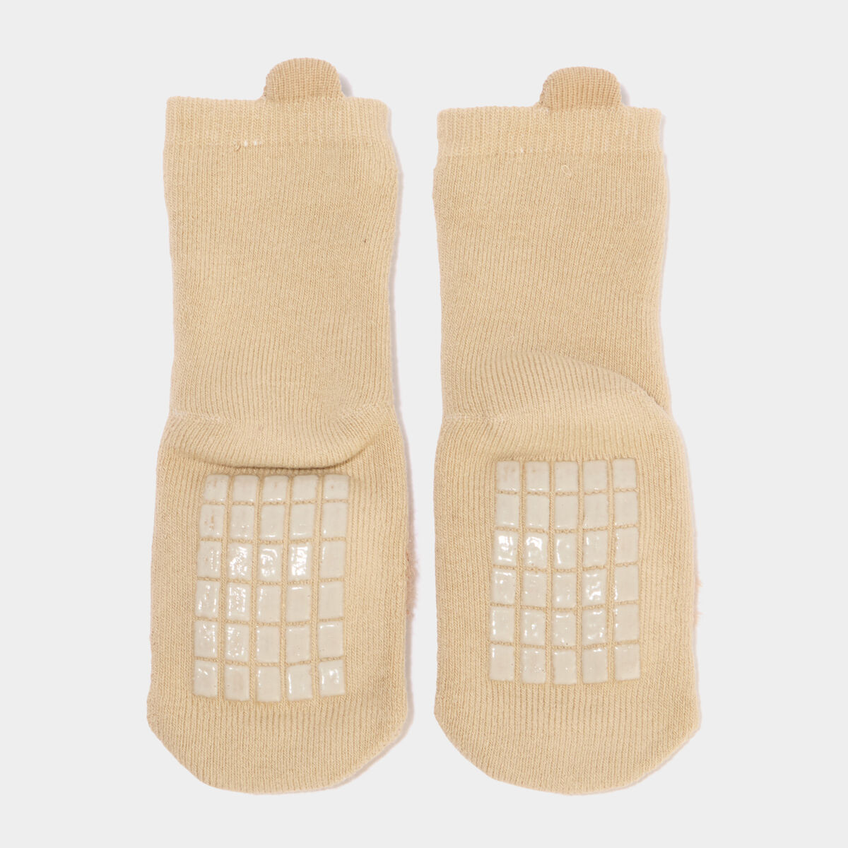 Chaussettes d'int&eacute;rieur marron clair b&eacute;b&eacute; gar&ccedil;on