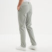 Pantalon chino droit stretch vert olive homme