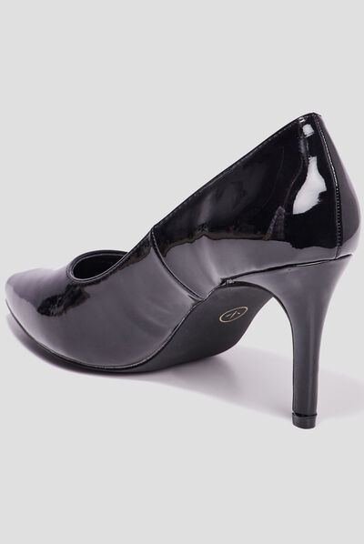 Escarpins vernis à talons Mosquitos noir femme