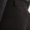 Pantalon droit taille haute noir femme