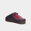 Chaussons mules lavables Isotoner bleu gris femme