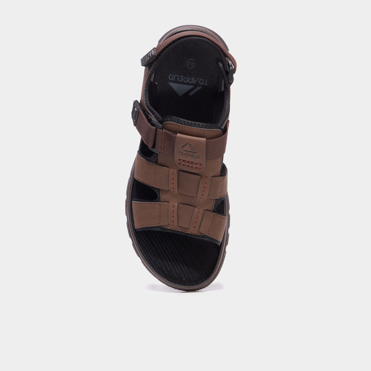 Sandales avec scratchs marron homme
