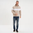 Sweat hoodie molleton manches longues gris clair homme