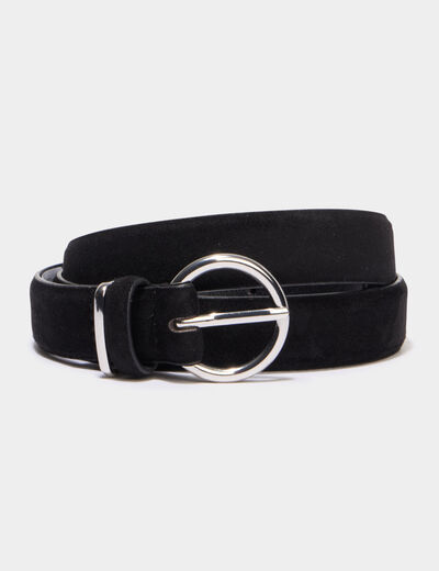Ceinture su&eacute;dine noir femme