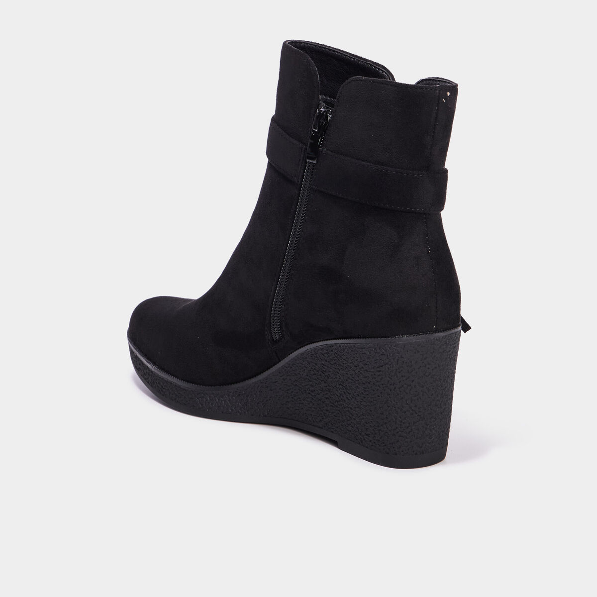 Boots compensées noir femme
