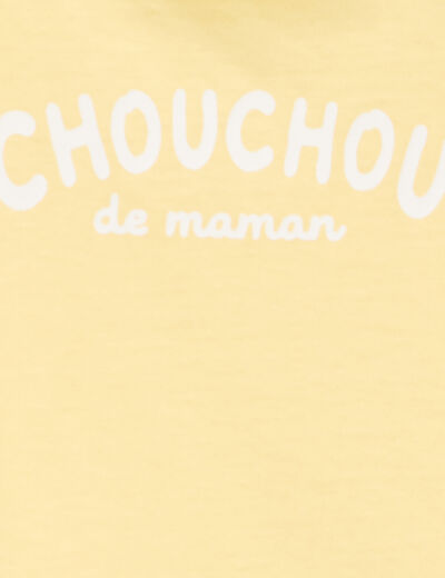 T-shirt &agrave; manches courtes coton jaune b&eacute;b&eacute; gar&ccedil;on