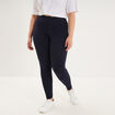 Legging avec taille &eacute;lastiqu&eacute;e bleu marine femme grande taille