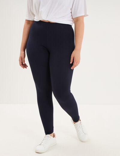 Legging avec taille &eacute;lastiqu&eacute;e bleu marine femme grande taille
