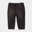 Jeans jogger bas &eacute;lastiqu&eacute; coton denim noir b&eacute;b&eacute; gar&ccedil;on