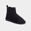 Bottines fourr&eacute;es plates noir femme