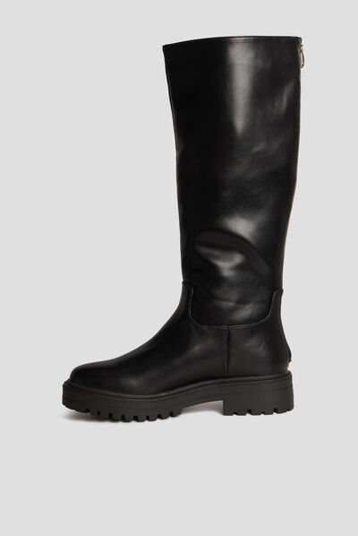Bottes semelle chunky noir femme