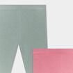 Lot 2 leggings coton vieux rose bébé fille