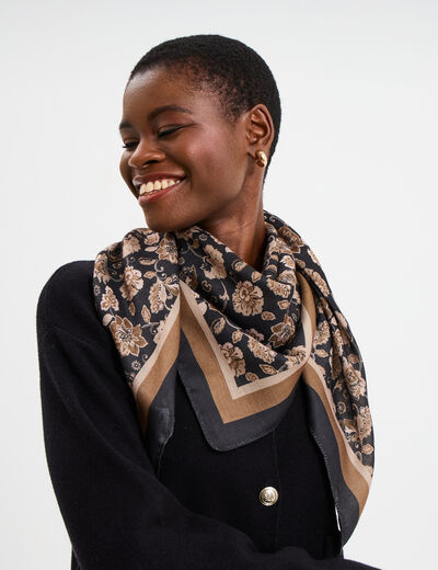Foulard noir femme