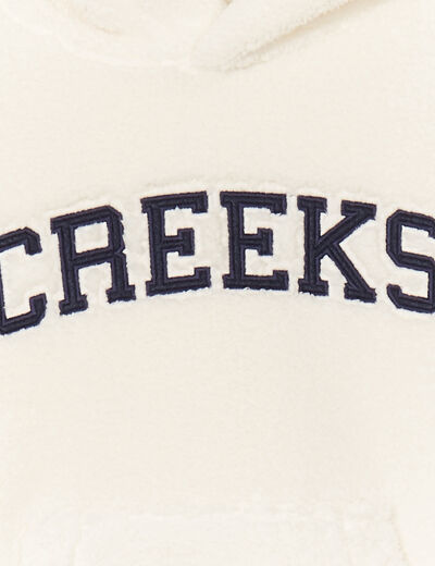 Sweat à capuche hoodie Creeks blanc garçon
